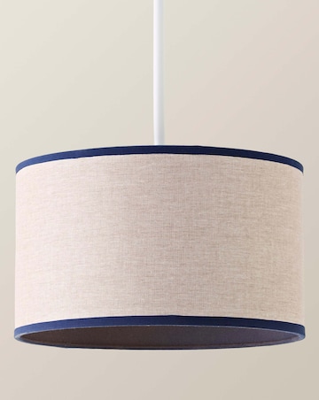 ValueLights Kiara Navy Woven Shade with Colour Match Inner Small