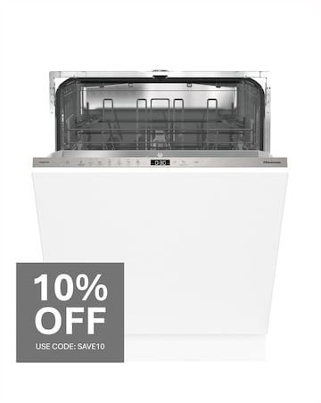 Hisense HV642E90UK Fully Integrated Full Size Dishwasher 13 Place Settings White