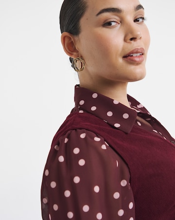 Simply Be Burgundy 2 in 1 Flippy Dress