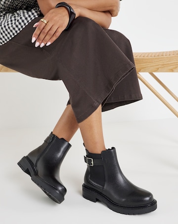 Sidonie Chelsea Buckle Ankle Boots - Extra Wide Fit (EEE)