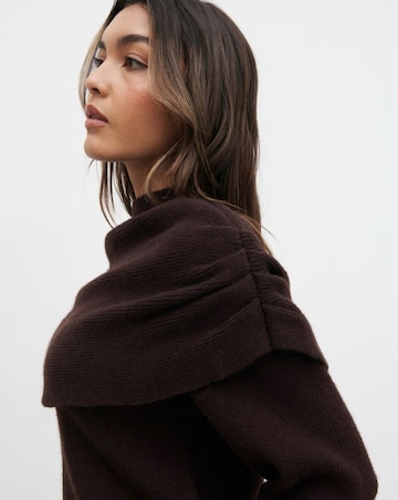 Pretty Lavish Tarla Exaggerated Drape Knit Jumper