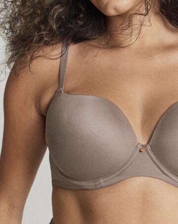 Figleaves Smoothing Sweetheart Full Cup Underwired T-Shirt Bra B-H - Mocha