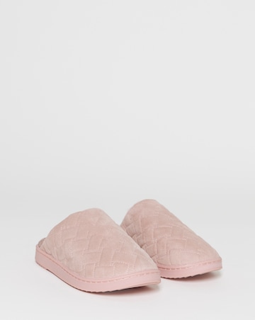 Marley Quilted Mule Slippers - Wide Fit (E)