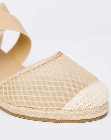 Appleton Wedged Closed Toe Espadrilles - Wide Fit (E)