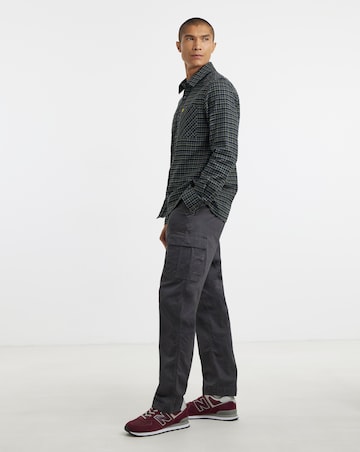 Lyle & Scott Long Sleeve Tartan Flannel Shirt - Black