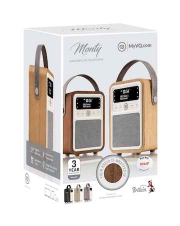 VQ Retro Mini DAB Radio - Walnut