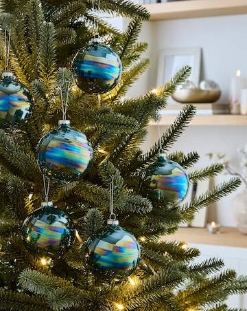 Petrol Glass Baubles - Set of 6