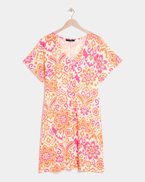 Great Value V Neck T-Shirt Dress