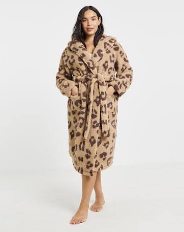 Leopard Teddy Dressing Gown