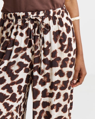 Simply Be Leopard Crinkle Balloon Trouser