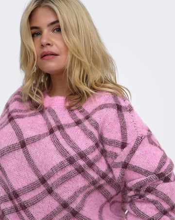 ONLY CHECK PATTERN KNITTED JUMPER