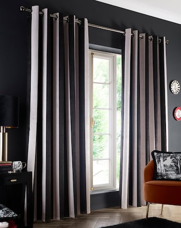 Laurence Llewelyn-Bowen Festivo Stripe Eyelet Curtains