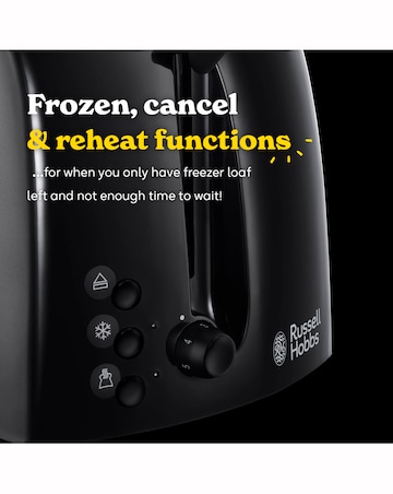 Russell Hobbs 21641 Textures 2 Slice Black Toaster