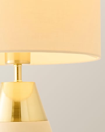 ValueLights Hurst Large Cream Touch Table Lamp