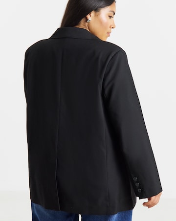 Black Oversized Single Breasted Blazer