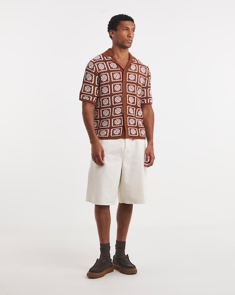 Only & Sons Carl Loose Denim Shorts - Cream