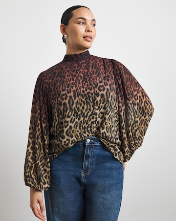Joanna Hope Chiffon Tie neck Blouse