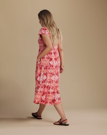 Julipa Tiered Cotton Midi Dress