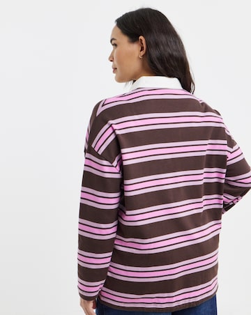 Simply Be Pink Stripe Tie Bubble Hem Top