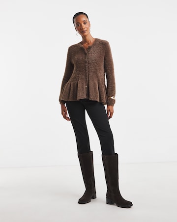 Fluffy Peplum Cardigan