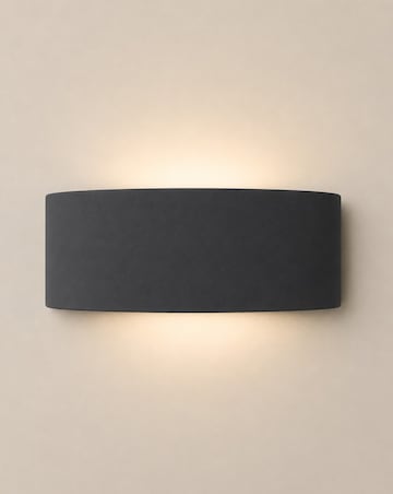 ValueLights Vincent Dark Navy Curved Flush Wall Light