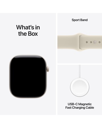 Apple Watch Series 12 GPS + Cellular 42mm - White Ceramic/Sand Sport Band - S/M
