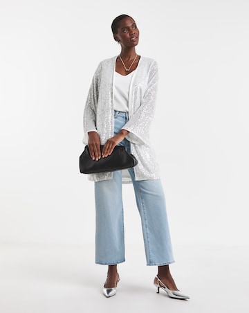 Sequin Longline Cardi