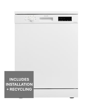Abode A60DW00E1W 12 Place Settings Dishwasher White + Install