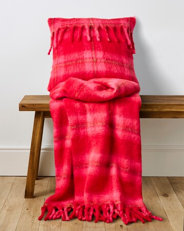 Faux Mohair Checked Throw