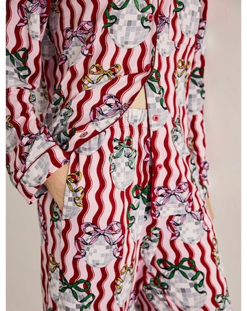 Chelsea Peers Classic Long Sleeve Button Up Disco Pyjama Set