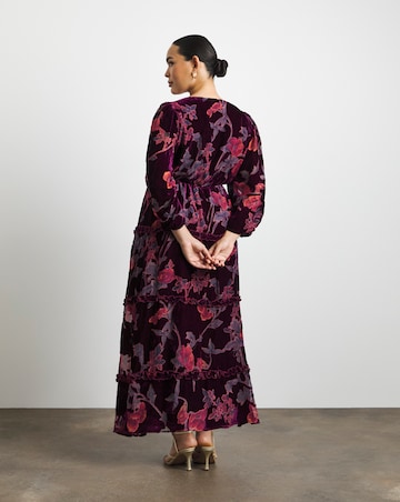 Joanna Hope Velvet Burnout Maxi Dress