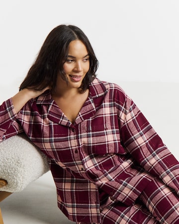 Pretty Secrets Check Button Through Pyjama Set