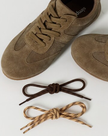 Luna Suede Retro Classic Lace Up Trainers - Extra Wide Fit (EEE)