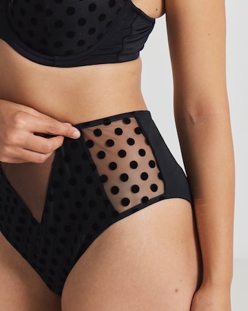 Pretty Secrets (2 Pack) Hannah Spot Full Brief Knickers Black/Almond