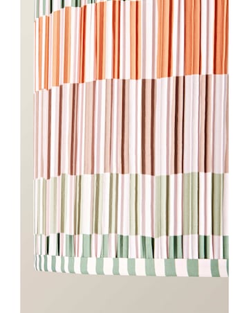 ValueLights Rae Large Striped Natural Easy Fit Shade 45cm