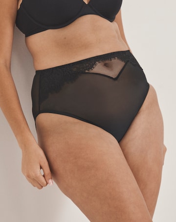 Pretty Secrets Lace Full Brief Knickers Black