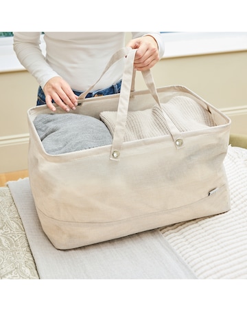 Minky Collapsible Fabric Water-Resistant Laundry Bag