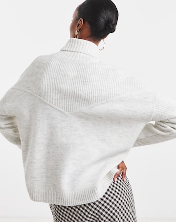 Chevron High Neck Jumper