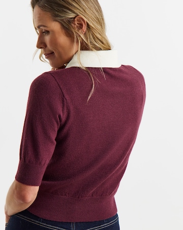Tie Neck Short Sleeve Jumper