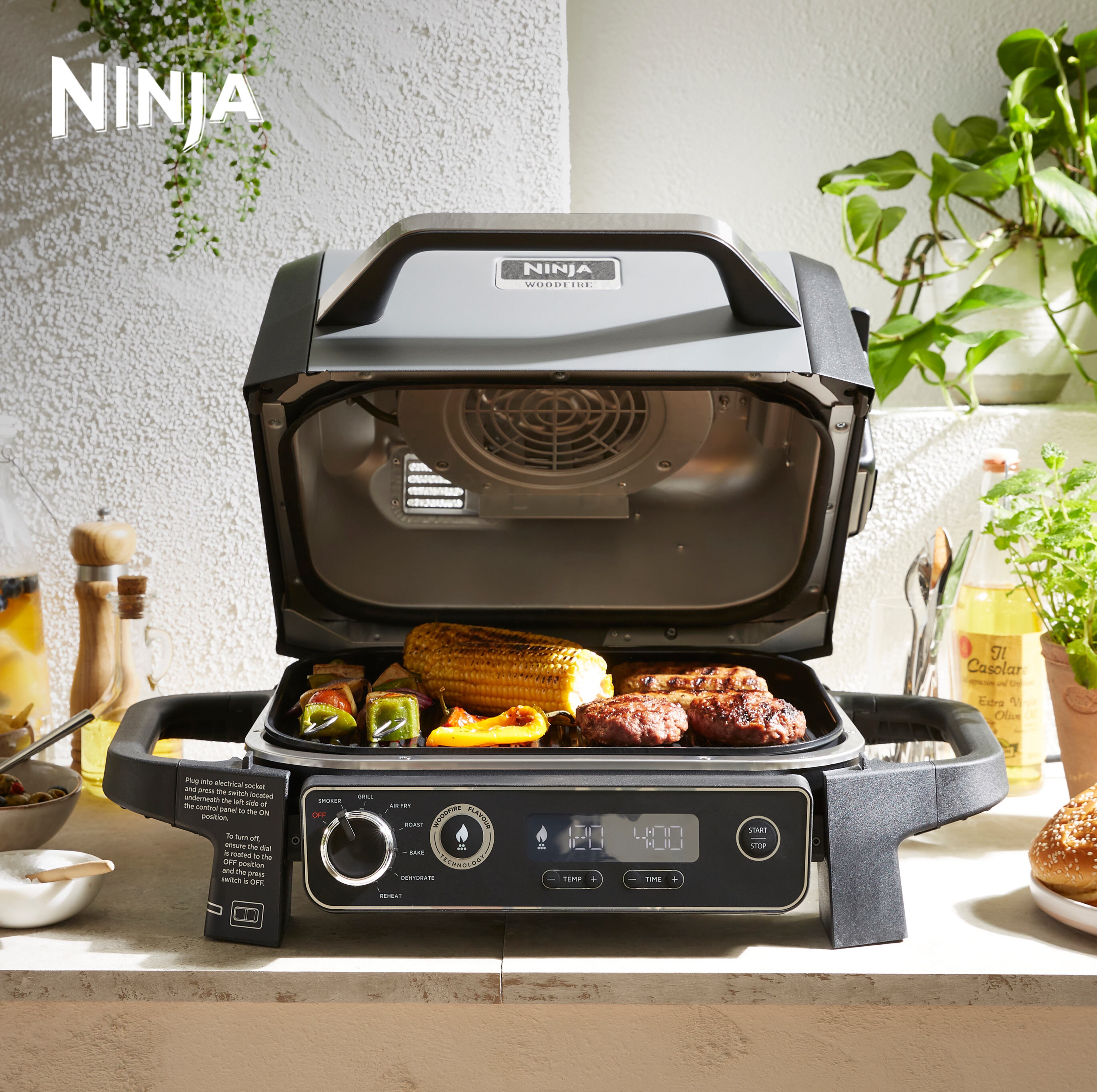 Ninja Woodfire Electric BBQ Grill & Smoker OG701UK