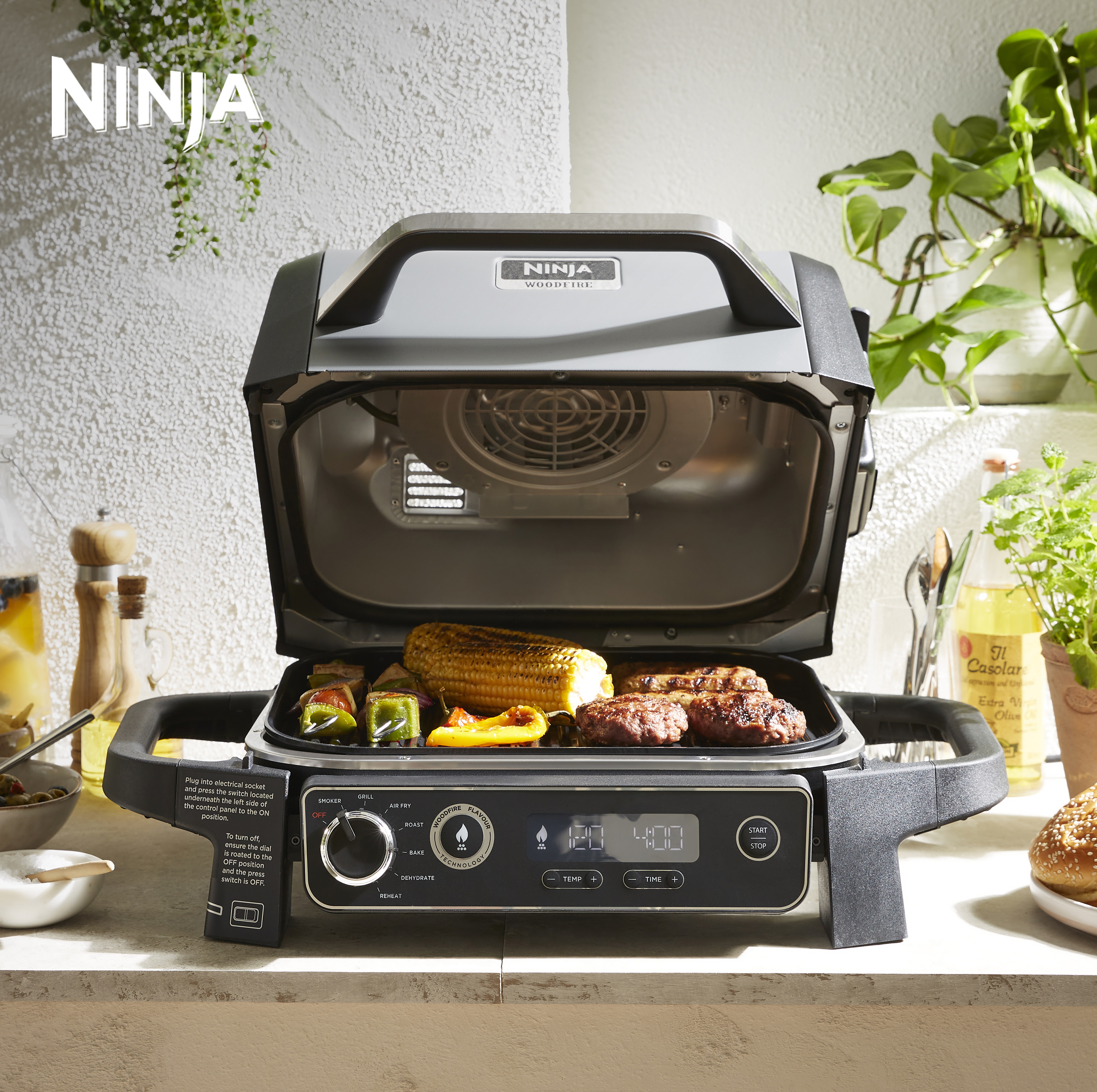 Ninja Woodfire Electric BBQ Grill & Smoker OG701UK