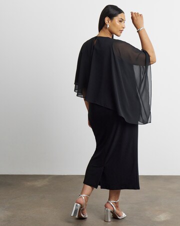 Joanna Hope Cape Midi Dress
