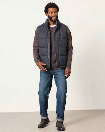 FatFace Tarn Check Gilet (Regular & Tall) - Navy