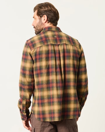 FatFace Long Sleeve Loxley Check Shirt - Brown