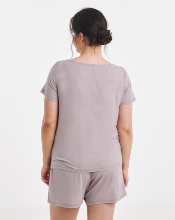 Modal Rib Pyjama Shortie Set