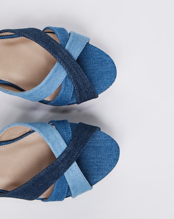 Francine Strap Detail Block Heel Platform Sandal - Extra Wide Fit (EEE)