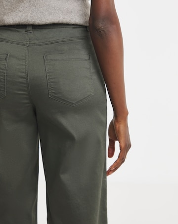 Khaki Wide Leg Jegging