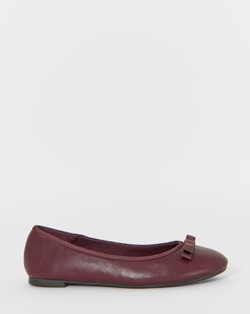 Abundance Classic Bow Ballerina Shoes - Wide Fit (E)