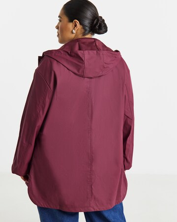 Burgundy Short Rubberised Mac