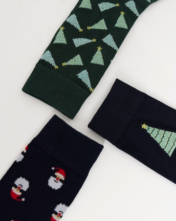 Jack & Jones Christmas Tree 3-Pack Socks - Green Multi